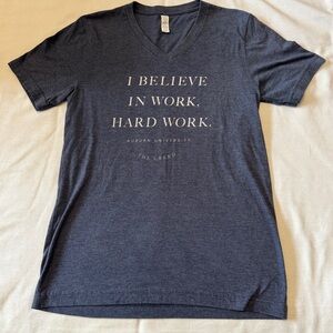 Auburn University Small Blue I Believe in Work Hard Work The Creed T-shirt Tee